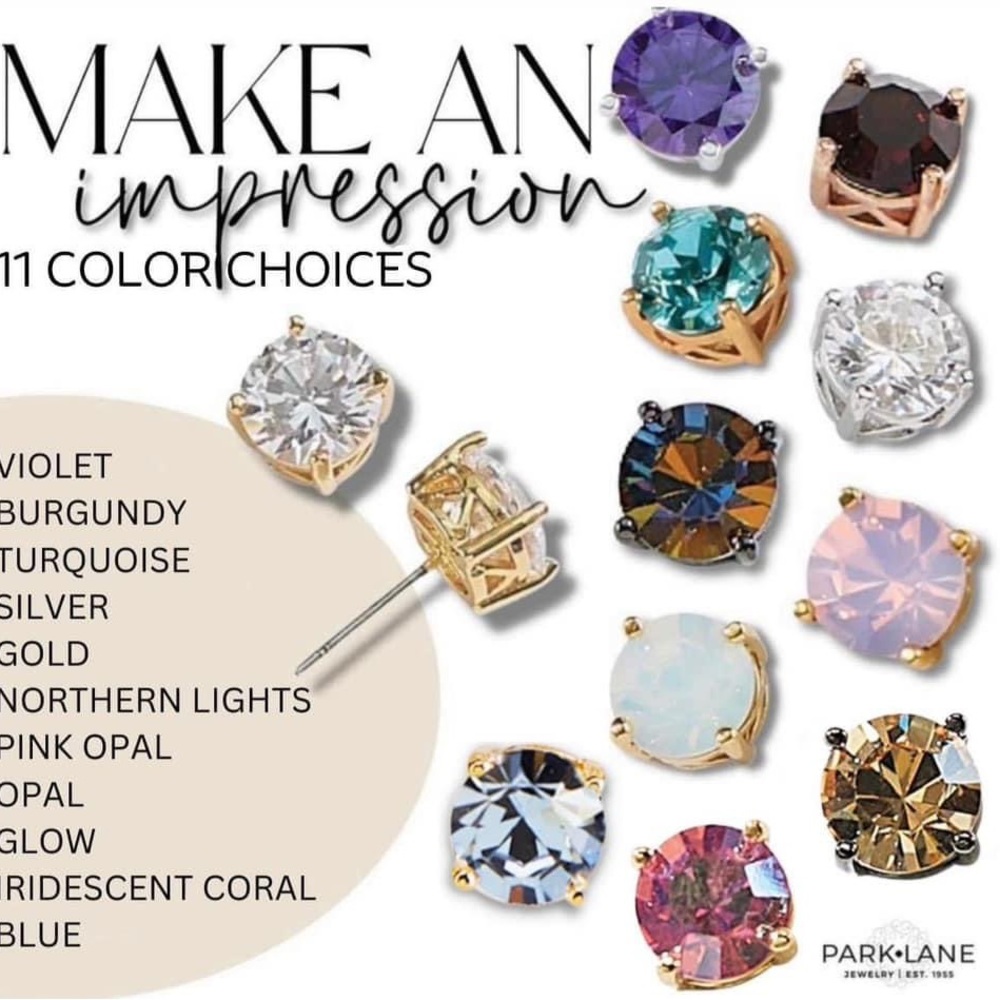 3 carat each beautiful impression earrings that come in so many colors